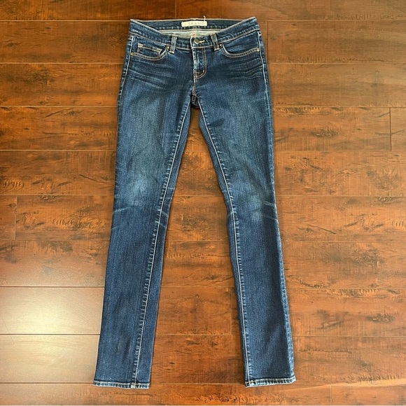 ANTHROPOLOGIE J Brand Denim Low Rise Skinny 912 Ink Wash Jeans Size 26 - Picture 2 of 9
